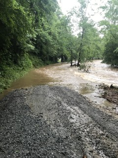 Flooding washed away roads and high waters made some areas impassable until Mlonday
